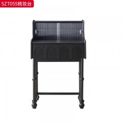 千匠一品 中古风格 框架：主材进口白蜡木+辅材：多层实木夹板 时尚大气梳妆台SZT055-J