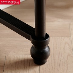 千匠一品 中古风格 框架：主材进口白蜡木+辅材：多层实木夹板 时尚大气梳妆台SZT055-J
