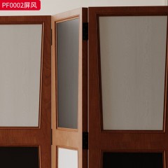 千匠一品 美式复古风格 白蜡木实木框架+烤漆实木多层夹板 时尚大气屏风PF0002-J