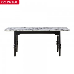 千匠一品 中古风格 全白蜡木实木 时尚优雅餐桌CZ1192-L