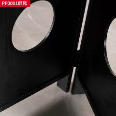 千匠一品 中古风美式复古风格 全白蜡木实木 时尚优雅屏风PF0001-L