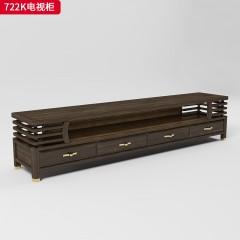 千匠一品 新中式风格 乌金木+五金配件 时尚大气电视柜722K-L