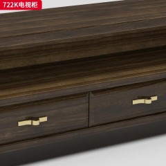 千匠一品 新中式风格 乌金木+五金配件 时尚大气电视柜722K-L