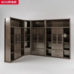 千匠一品 新中式风格 乌金木/黄檀木+五金配件 时尚大气两门书柜803S-J