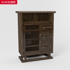 千匠一品 新中式风格 主材乌金木 时尚大气右矮柜816K-L