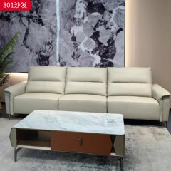 【特价产品】千匠一品 现代风格 头层牛皮+实木框架+高密度海绵 时尚大气沙发801-J