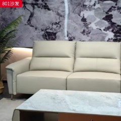 【特价产品】千匠一品 现代风格 头层牛皮+实木框架+高密度海绵 时尚大气沙发801-J