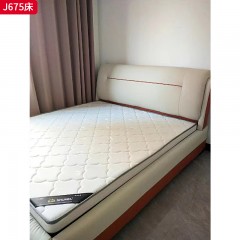 【特价产品】千匠一品 现代风格 猫抓皮+板木结合+公仔棉+床板 时尚大气床J675-J
