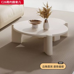 千匠一品 意式风格 E1级环保板+烤漆工艺 时尚大气简约圆套几C26-J