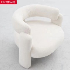 千匠一品 现代风格 弹力绒布  长毛布+弯板+木架+高密度海绵 时尚大气休闲椅F022-L