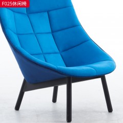 千匠一品 现代风格 优质布艺面料+玻璃钢+高密度海绵+五金脚 时尚大气休闲椅F025-L