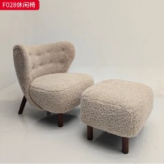 千匠一品 现代风格 优质布艺面料+木架+高密度海绵+白蜡木脚 时尚大气休闲椅F028-L
