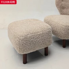 千匠一品 现代风格 优质布艺面料+木架+高密度海绵+白蜡木脚 时尚大气休闲椅F028-L