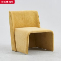 千匠一品 现代风格 优质布艺面料+高密度海绵+定型弯板 时尚大气休闲椅F035-L