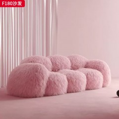 千匠一品 现代风格 羊驼绒布+高密度海绵+松木框架 时尚大气沙发F180-L