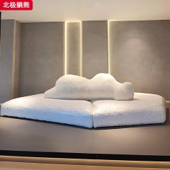 千匠一品 现代风格 网红款沙发北极熊沙发 柔软毛绒+定型棉  公仔棉+高密度海绵 时尚大气北极躺熊-L