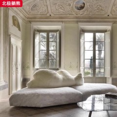 千匠一品 现代风格 网红款沙发北极熊沙发 柔软毛绒+定型棉  公仔棉+高密度海绵 时尚大气北极躺熊-L