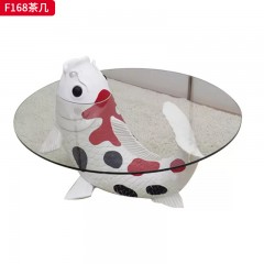 千匠一品 现代风格 钢化玻璃 时尚大气茶几F168-L