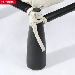 千匠一品 现代风格 棉麻布+羽绒包+白蜡木 时尚大气休闲椅F169-L