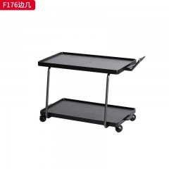 千匠一品 现代风格 实木+不锈钢 时尚大气边几F176-L