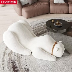 千匠一品 现代风格 毛绒面料+定型棉  玻璃钢 时尚大气趴趴熊F159-L