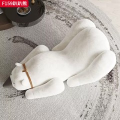 千匠一品 现代风格 毛绒面料+定型棉  玻璃钢 时尚大气趴趴熊F159-L