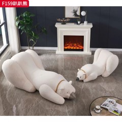 千匠一品 现代风格 毛绒面料+定型棉  玻璃钢 时尚大气趴趴熊F159-L