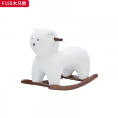 千匠一品 现代风格 毛绒面料+高密度海绵+玻璃钢+实木脚 时尚大气小马熊F155-L