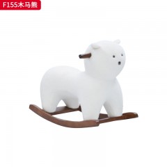 千匠一品 现代风格 毛绒面料+高密度海绵+玻璃钢+实木脚 时尚大气小马熊F155-L