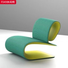 千匠一品 现代风格 优质布艺面料+定型棉  贴棉+铁制内架 时尚大气休闲椅F049-L