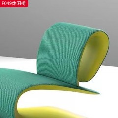 千匠一品 现代风格 优质布艺面料+定型棉  贴棉+铁制内架 时尚大气休闲椅F049-L