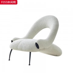 千匠一品 现代风格 优质布艺面料+高密度海绵+五金脚 时尚大气休闲椅F055-L