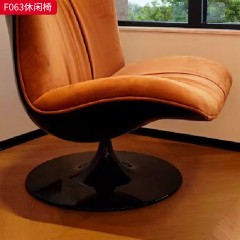 千匠一品 现代风格 优质布艺面料+高密度海绵+玻璃钢 时尚大气休闲椅F063-J