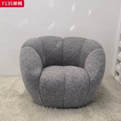 千匠一品 现代风格 毛绒面料+定型棉 时尚大气单椅F135-J