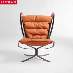 千匠一品 现代风格 仿真皮+特斯林网布+铁架 时尚大气休闲椅F122-J