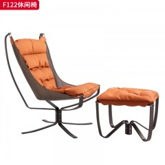 千匠一品 现代风格 仿真皮+特斯林网布+铁架 时尚大气休闲椅F122-J