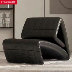 千匠一品 现代风格 优质硅胶皮面料+高密度海绵+铁架 时尚大气休闲椅F067-J