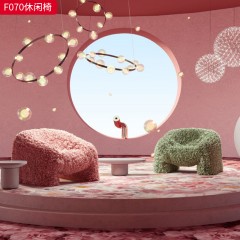 千匠一品 现代风格 优质面料+定型棉 时尚大气休闲椅F070-J
