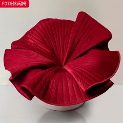 千匠一品 现代风格 优质布艺面料+玻璃钢带转盘 时尚大气休闲椅F076-J