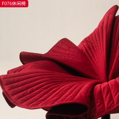 千匠一品 现代风格 优质布艺面料+玻璃钢带转盘 时尚大气休闲椅F076-J