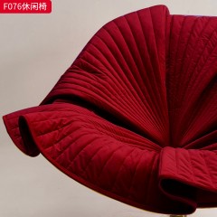 千匠一品 现代风格 优质布艺面料+玻璃钢带转盘 时尚大气休闲椅F076-J