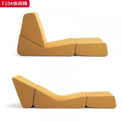 千匠一品 现代风格 绒布混纺料+一体高密度原生海绵 时尚大气休闲椅F104-J