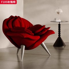 千匠一品 现代风格 绒布面料+玻璃钢或定型棉+五金框架 时尚大气单椅F105-J