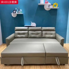 千匠一品 现代风格 皮艺面料+进口松木+桉木+弹簧+全海绵 时尚大气沙发床IR-031-L