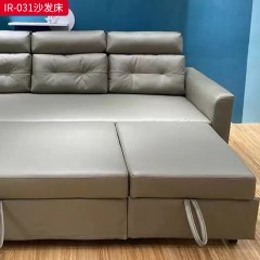 千匠一品 现代风格 皮艺面料+进口松木+桉木+弹簧+全海绵 时尚大气沙发床IR-031-L