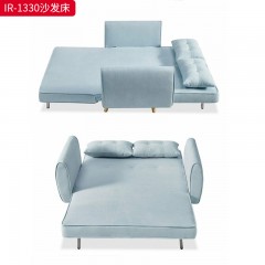 千匠一品 现代风格 布艺面料+全钢架结构+铁丝网+全海绵 时尚大气沙发床IR-1330-L