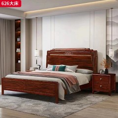 【特价产品】千匠一品 新中式风格 南美黑桃木 时尚大气床625  626  628  629  632  628-1+床头柜Q01  Q02-J
