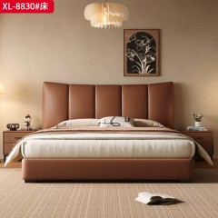 【特价产品】千匠一品 现代风格 生态真皮+松木框架+2*15公分松木静音床板 时尚大气床XL-8830/XL-2238/XL-9908/XL-9909-L