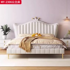 【特价产品】千匠一品 现代风格 金刚皮+松木框架+2*15公分松木静音床板 时尚大气公主床MY-2306-J