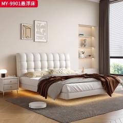 【特价产品】千匠一品 现代风格 金刚皮+松木框架+2*15公分松木静音床板 时尚大气床MY-5010  MY-9901  MY-9905-J